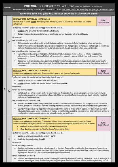Psychology Exam Revision Guide