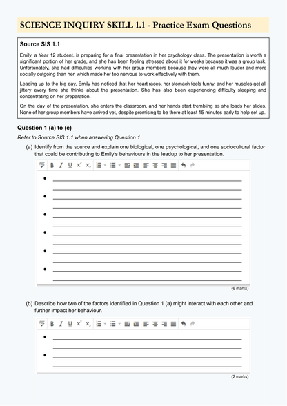Psychology Exam Revision Guide