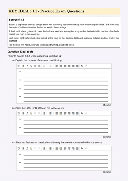 Psychology Exam Revision Guide