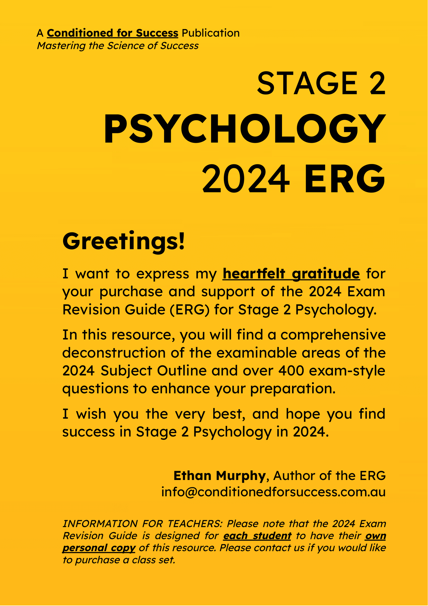 Psychology Exam Revision Guide