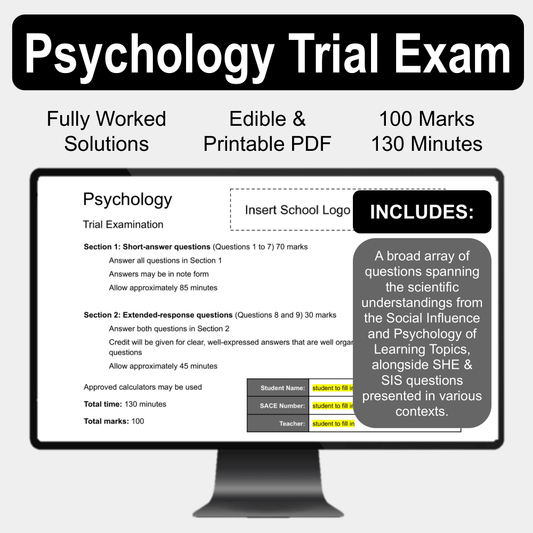 Stage 2 Psychology 2024 Trial Exam